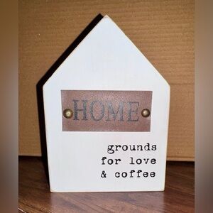 Small House Coffee Sign Countertop Home Decor